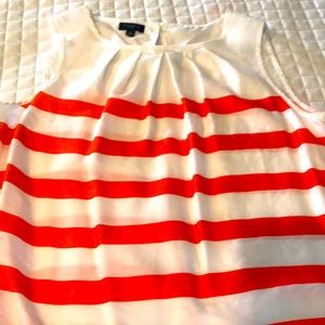 TALBOTS beautiful top. 12P NWOT.NSNP.Orange stripe
